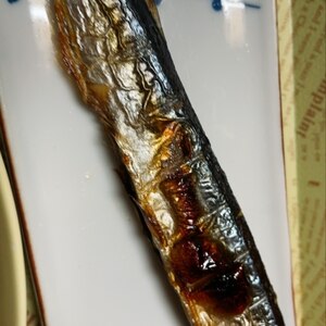 ゆずポン酢で頂く焼き秋刀魚♡